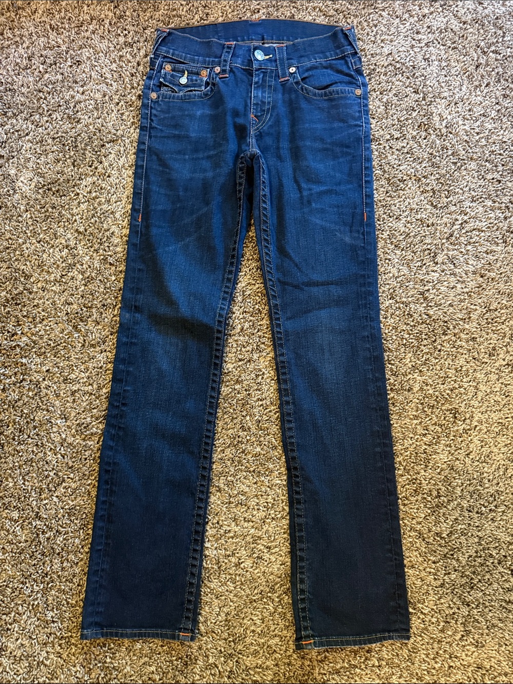 True Religion Men's Slim Straight Indigo Blue Jeans